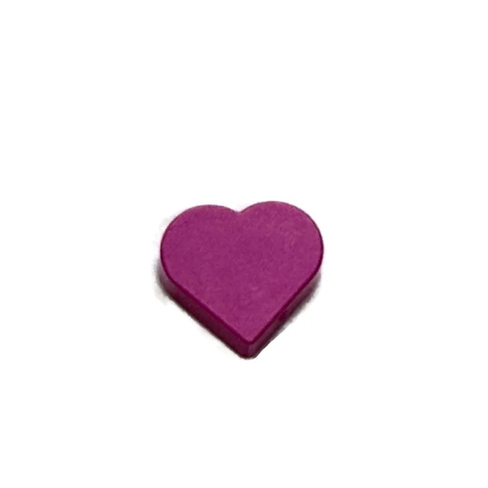 NEW LEGO 1x1 Dark Pink Heart Shaped Flat Smooth Tiles Part # 39739 100 QTY Love